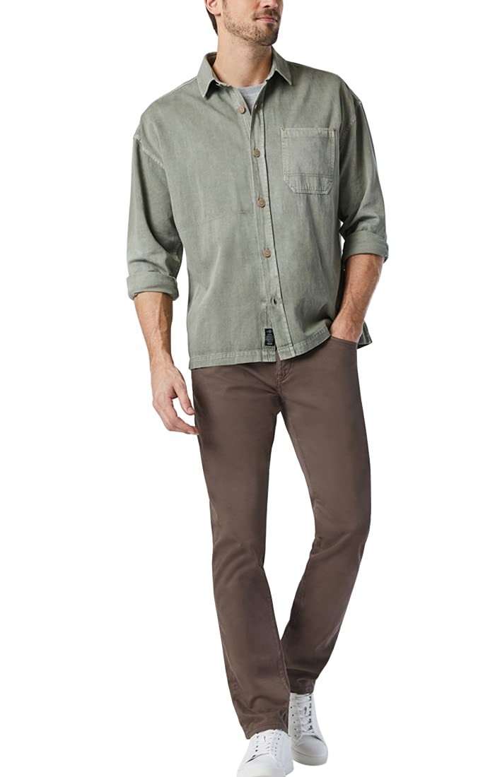 Mavi男式哑光中腰休闲直筒裤